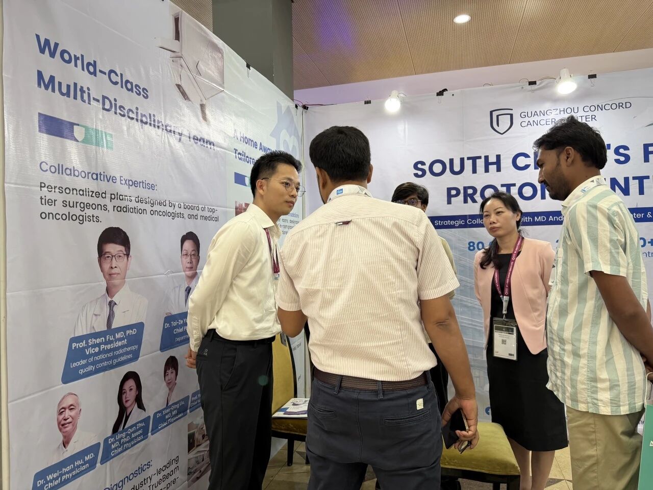 Medical professionals at the expo