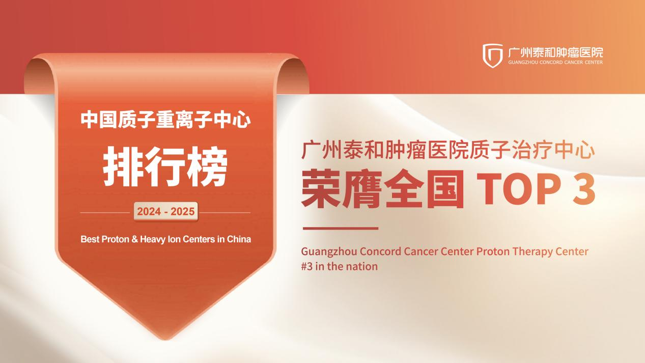 Guangzhou Concord Cancer Center Ranked TOP 3 in China's Best Proton & Heavy Ion Centers 2024-2025